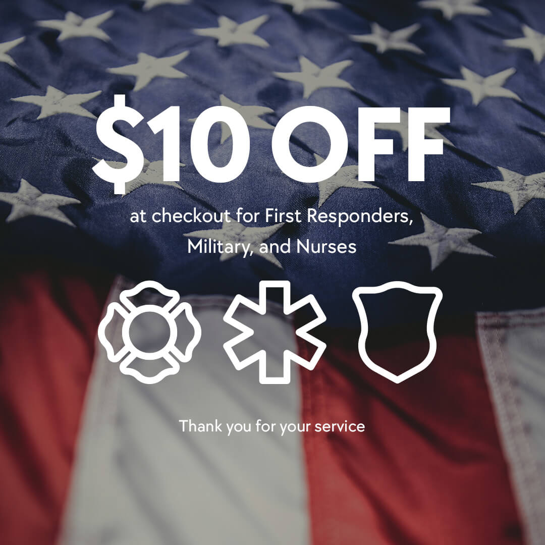 First responders enjoy $10 off their checkout from SoJo Spa Club all year long